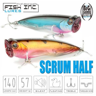 Fish Inc Scrum Half 140mm/57g Floating Popper - versch. Farben