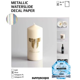 Sunnyscopa Laser Metallic Waterslide Decal Paper A4 Hologram