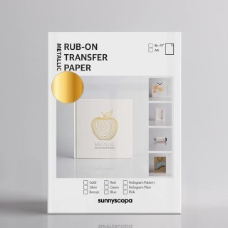 Sunnyscopa Laser Metallic Rub-On Transfer Paper A4 Gold