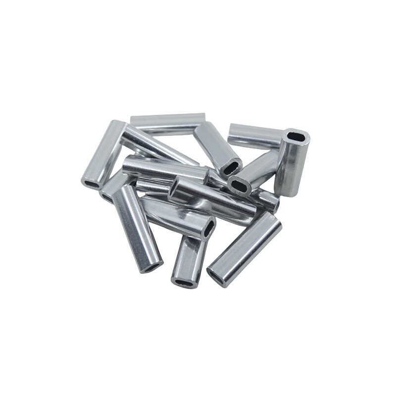 Produktbild von INCREWAY 180 Aluminium-Quetschhülsen – 6 Größen (M1,2 Bis M4), Oval, Sortiert, Für Drahtseile, Hunde- Und Wäscheleinen, In Aufbewahrungsbox