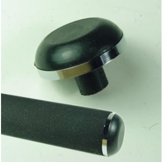 TAC Abschlusskappe Gummi/Messing TBC003 D=24,5mm - vernickelt