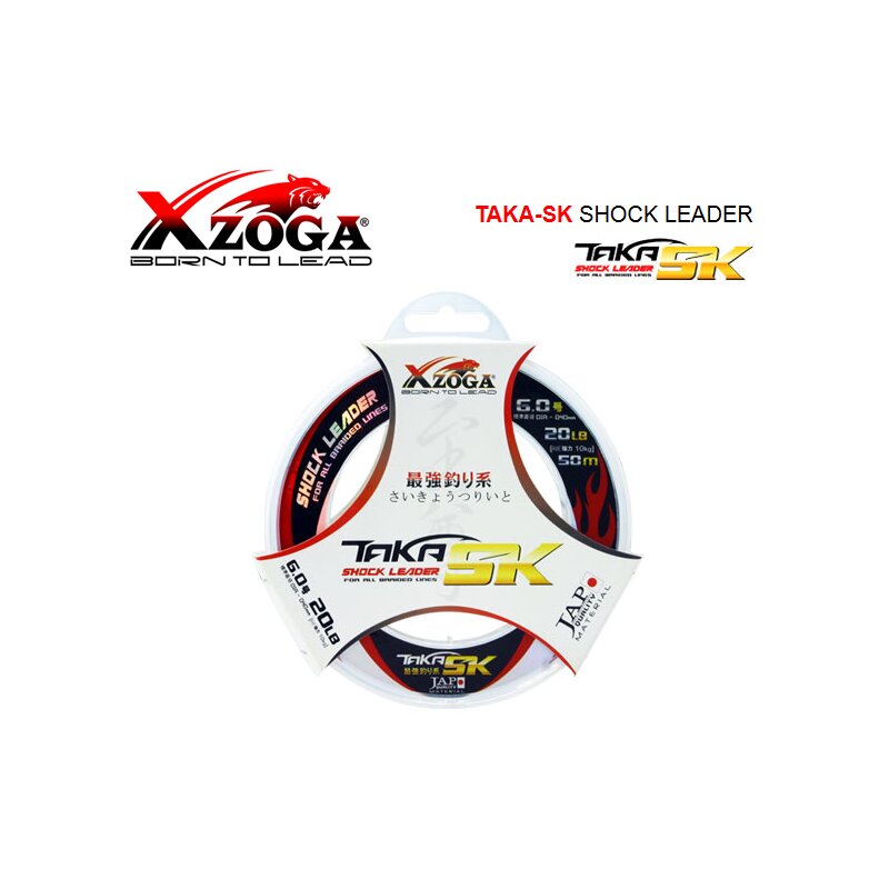 Taka XZOGA Taka-SK Shock Leader 50m - High-quality fishing line in