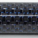 TAC Woven Carbon Tube mit Farbe - 98mm-15,3mm-Blau