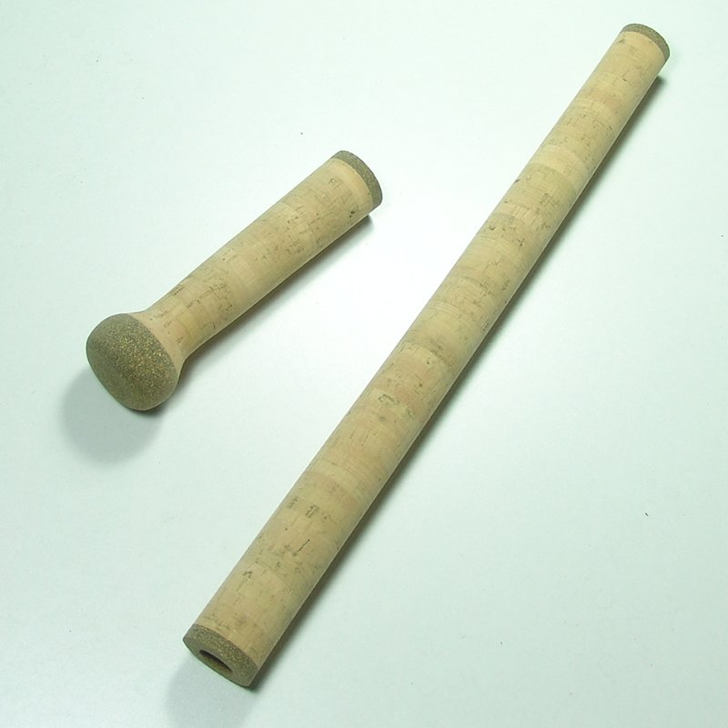 perfk Angelrute-Korken-Griff Korkgriff mit geteiltem hinterem Griff Angelrutengebäude Zubehör 10,1 cm 