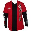 XZOGA V-Neck T-Shirt Long Sleeve Red - versch. Größen