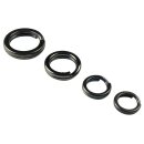 TAC Super-Heavy-Duty Split Rings Black - #4 / 6,5mm / 121 lb